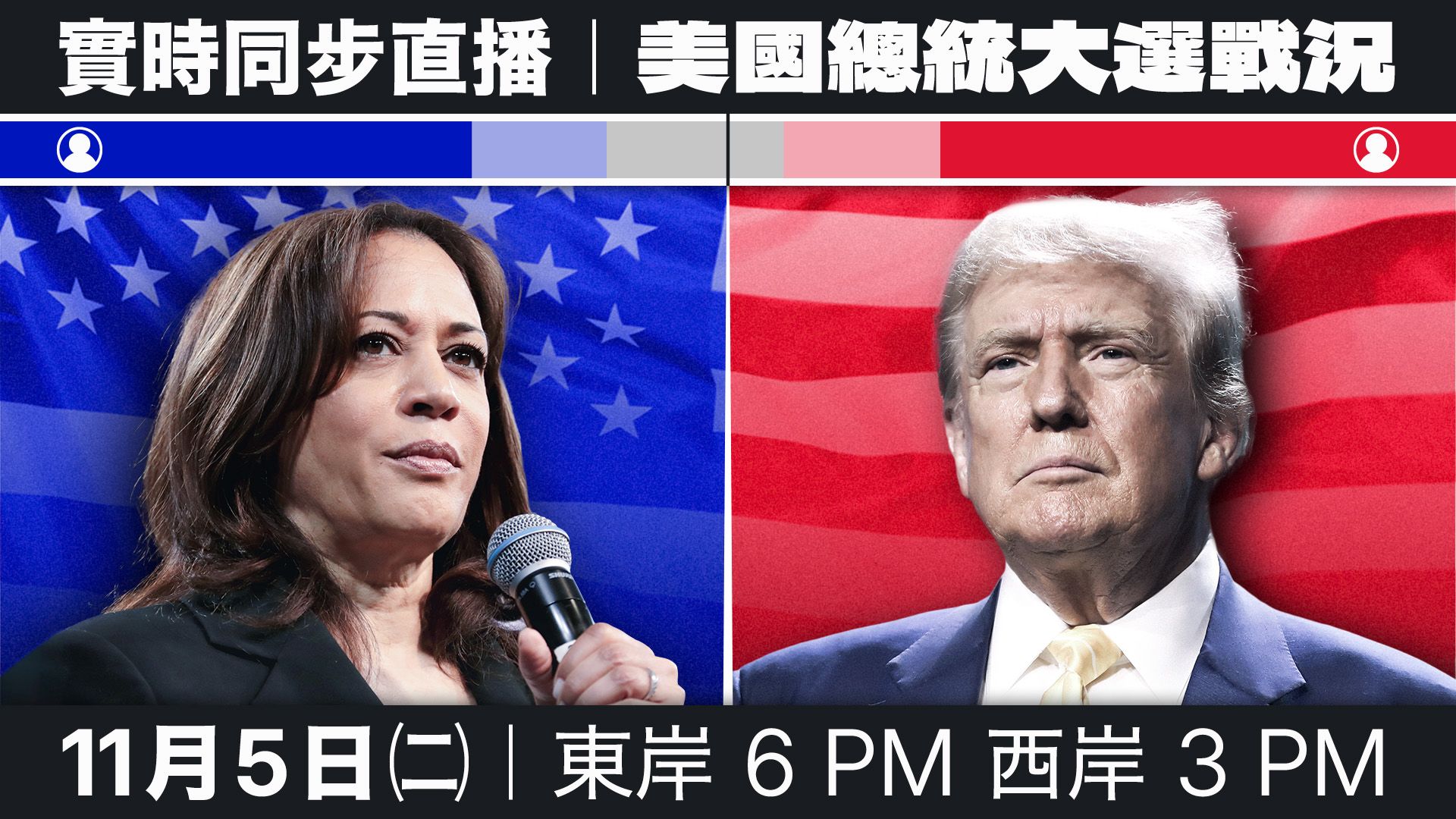 實時同步直播【美國總統大選】戰況-US Elections 2024 Live